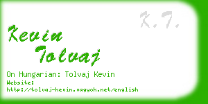 kevin tolvaj business card